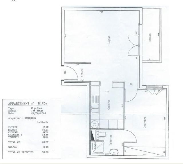 Appartement F2 à louer - 2 pièces - 46.37 m2 - SARTROUVILLE - 78 - ILE-DE-FRANCE - Century 21 G.T.I.